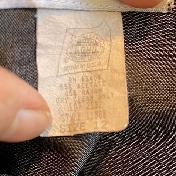 Vtg 80s Jennifer Jeffries long gray thin jacket with side slits - Picture 12 of 12